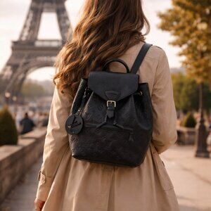 Black Louis Vuitton Montsouris Monogram Backpack